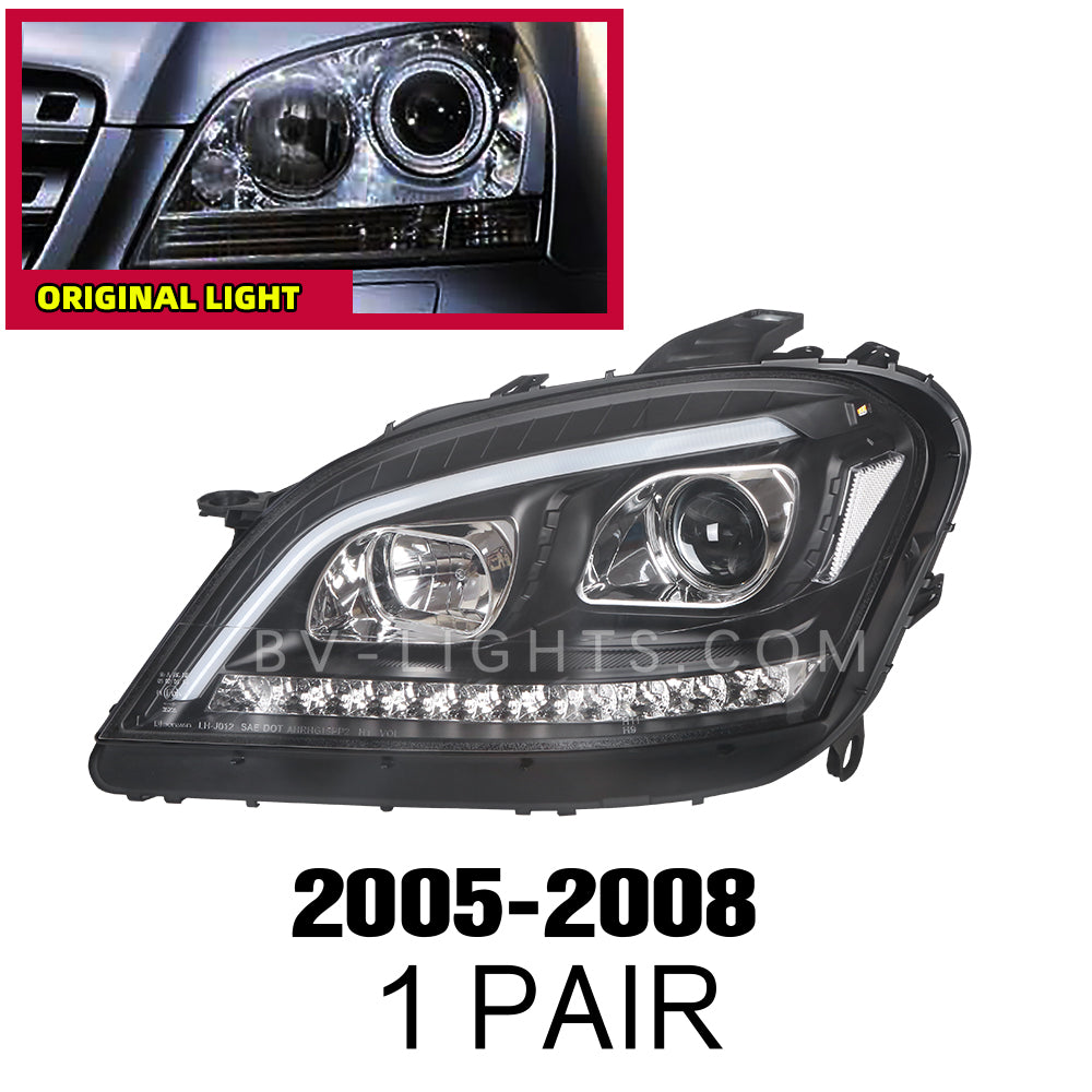 Mercedes-Benz ML W164 Headlights 2005-2008 /2009-2011 LED Headlight Ca –  BV-lights