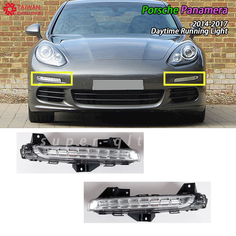 Fit For Porsche Panamera 2014-2017 Daytime Running Light DRL Signal Light Front Bumper Fog Light L:97063108152 R:97063108252