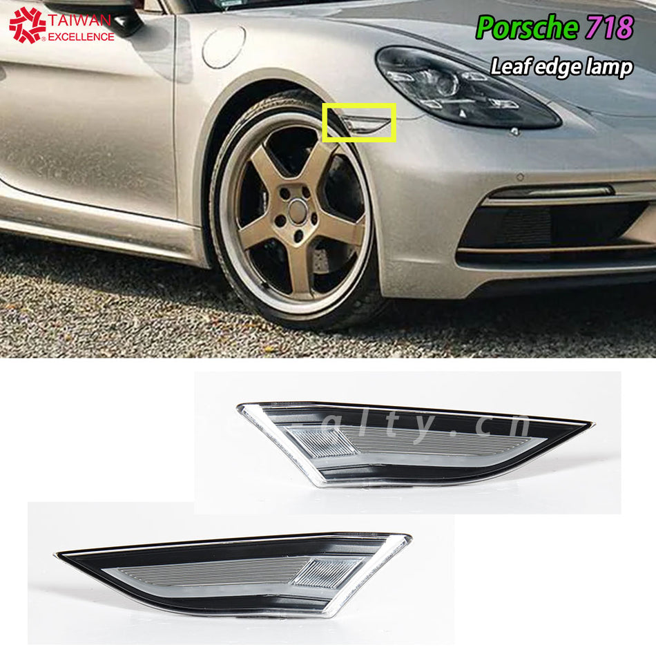 For Porsche Cayman/Boxster 718 Car Front Side Fender Light Turn Singal Light Marker Leaf lamp Side light OE L:99163125505 R:99163125605