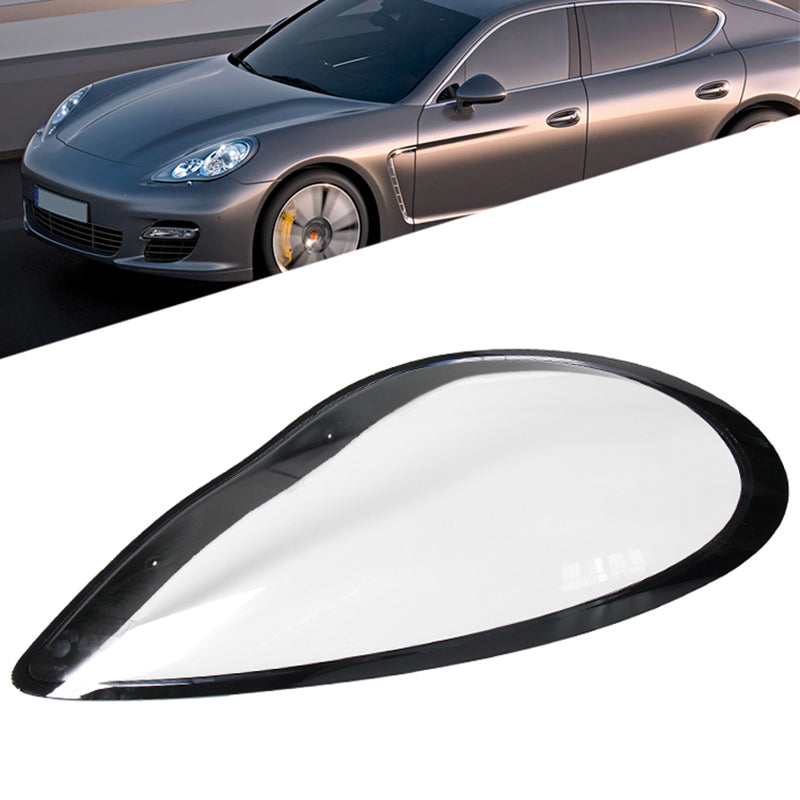 Headlamp Lens Cover For Porsche Panamera 970 2010-2014 Headlight glass Shell Lamp Shade Transparent Black Regula