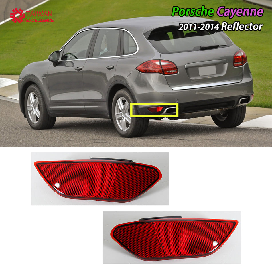 Fit For Porsche Cayenne 2011-2014 Car Red Rear Bumper Rear Bumper Lamp Reflector Lamp Reflector