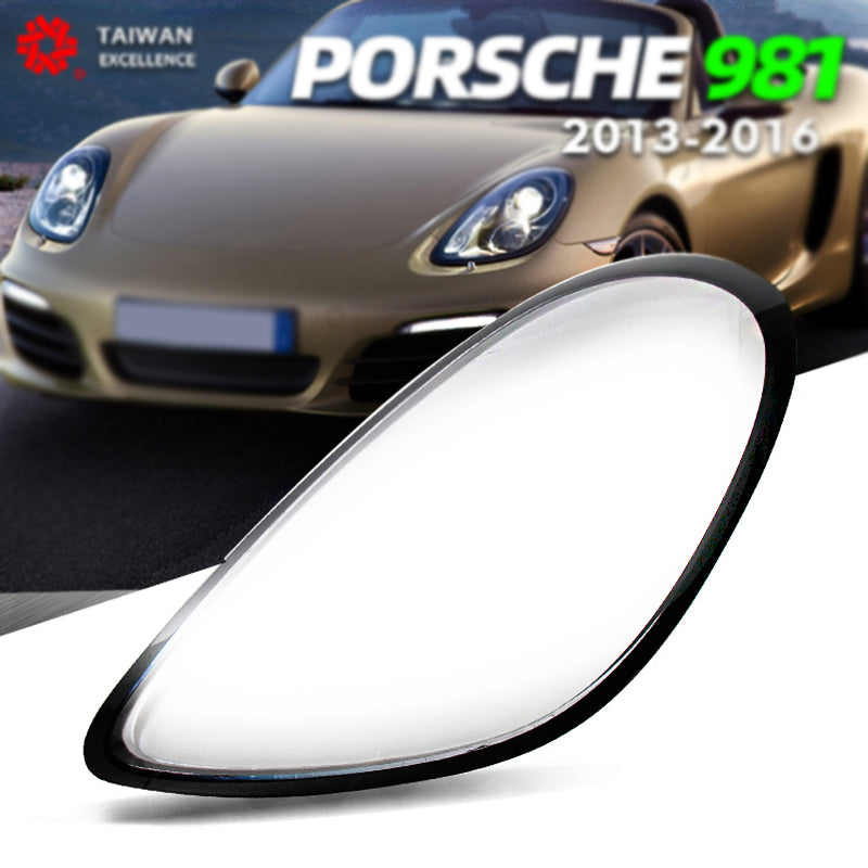 Headlamp Lens Cover For Porsche Cayman 981 2013-2016 Headlight glass Shell Lamp Shade Transparent Lens Cover