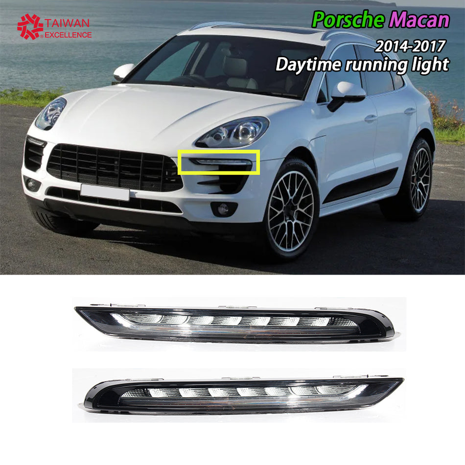 Fit For Porsche Macan 2014-2017 Style LED DRL Lights LED Daylight Running Lamp OE L：95B941181A R：95B941182A