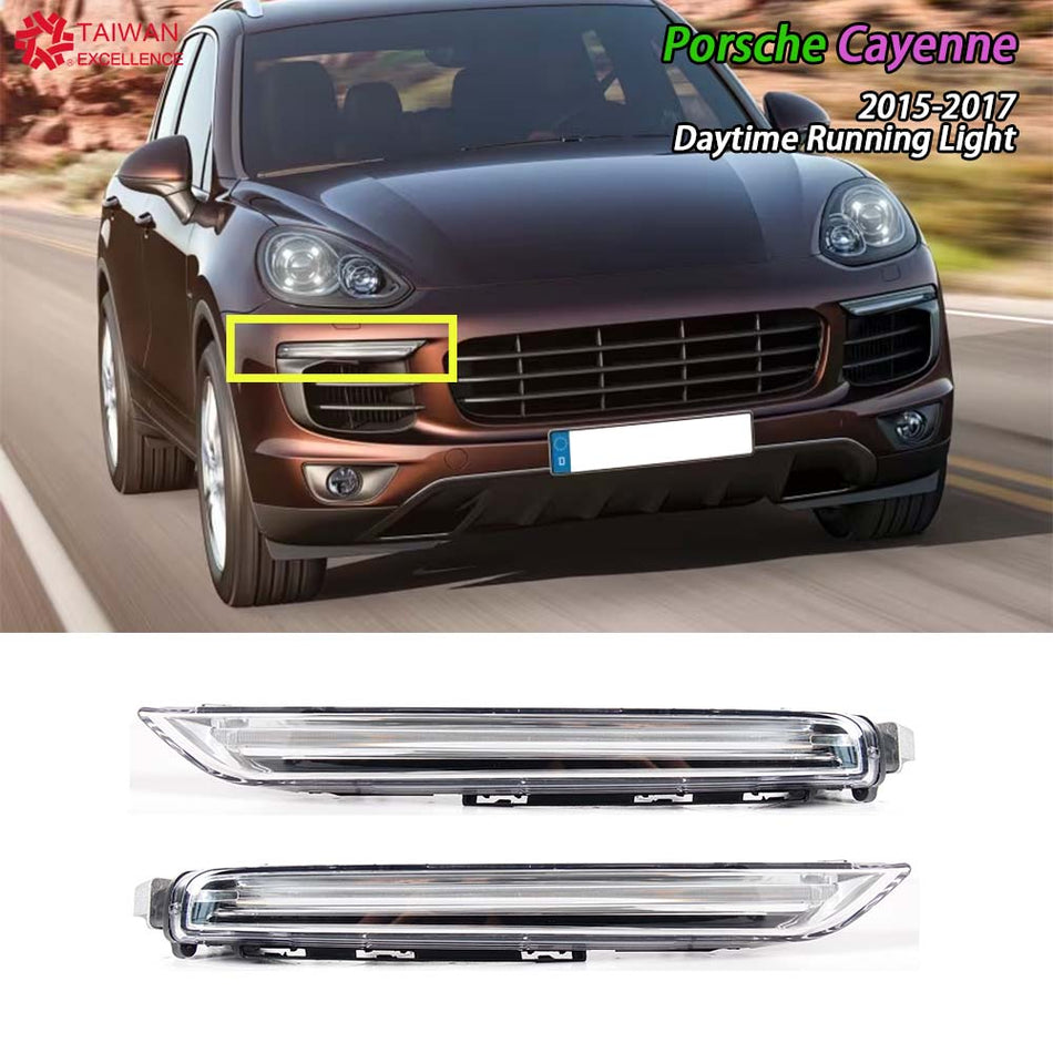 Fit For Porsche Cayenne 958 DRL Daytime Running Light MK2 2015 2016 2017 LED Fog Lamp 95863118130 95863118230