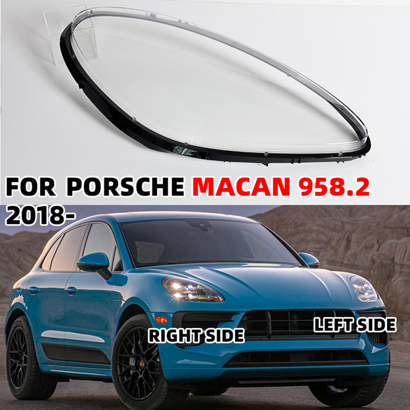 Headlamp Lens Cover For Porsche Macan 2018-2022 Headlight glass Shell Lamp Shade Transparent Lens Cover