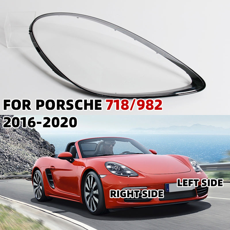 Headlamp Lens Cover For Porsche 718/982 2016-2020 Headlight glass