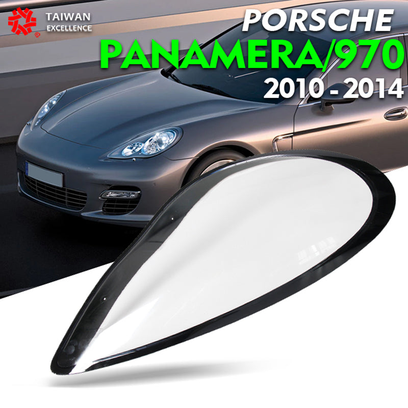 Headlamp Lens Cover For Porsche Panamera 970 2010-2014 Headlight glass Shell Lamp Shade Transparent Black Regula