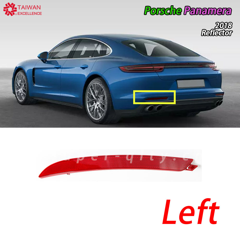 Fit For Porsche Panamera 2018 Car Red Rear Bumper Rear Bumper Lamp Reflector Lamp Reflector